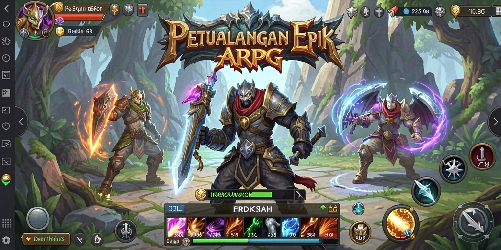 Tampilan gameplay menegangkan di dunia 33L ARPG.