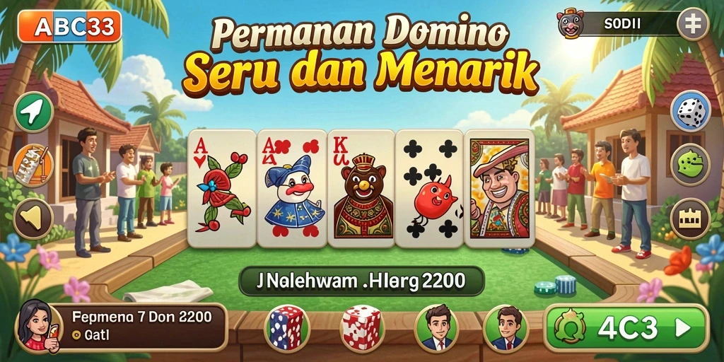 Screenshot gameplay menunjukkan aksi seru permainan domino.