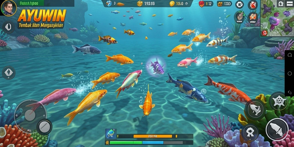 Tampilan gameplay AYUWIN yang seru dan penuh warna.