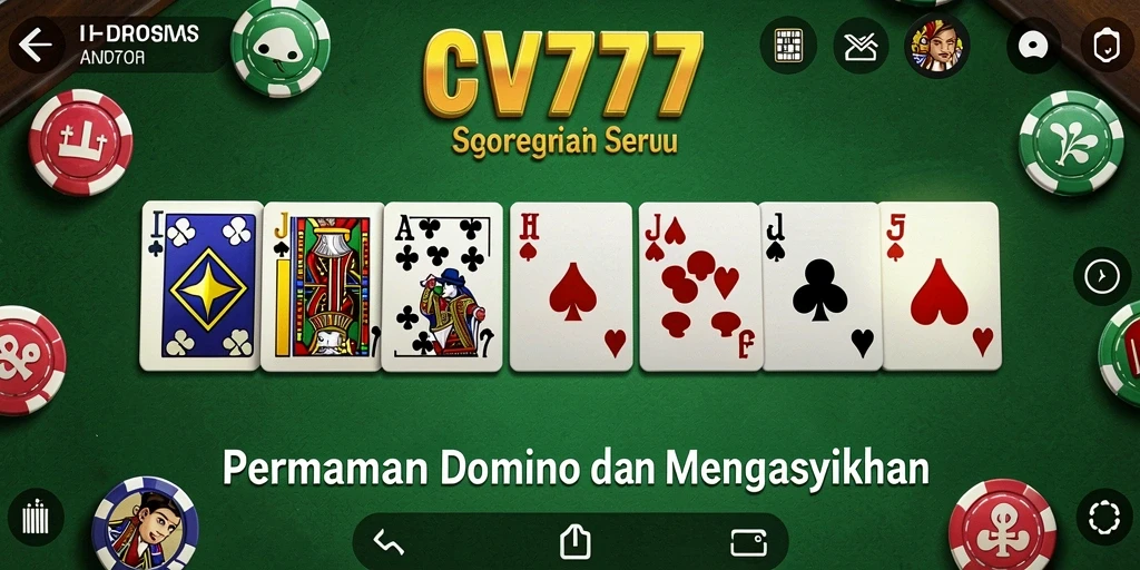 Tampilan gameplay seru dalam permainan domino CV777.