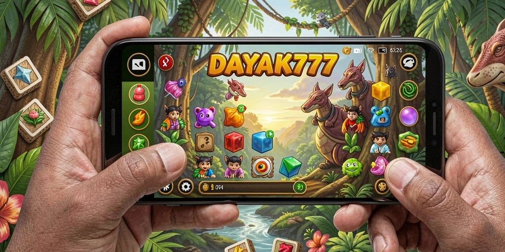 Tampilan gameplay seru dari DAYAK777 yang menantang pikiran.