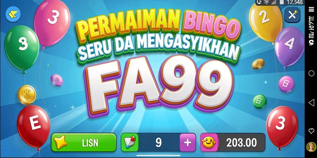 Tampilan gameplay seru dalam permainan Bingo di FA99.