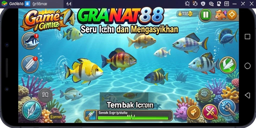 Tampilan gameplay seru Tembak Ikan di GRANAT88.