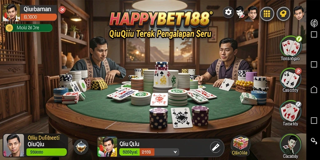 Tampilan gameplay seru dari HAPPYBET188 dalam permainan QiuQiu.