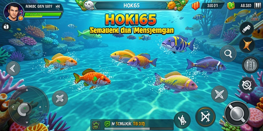 Gameplay menarik HOKI65 dengan banyak ikan untuk ditangkap.