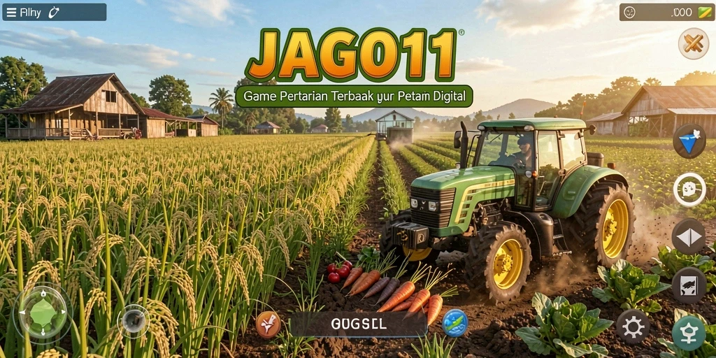 Tampilan Screenshot JAGO11 menunjukkan suasana ladang yang indah dengan tanaman subur.