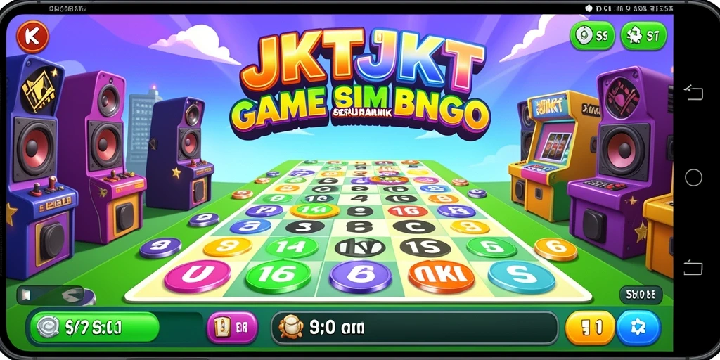 Tangkapan layar utama JKTJKT menunjukkan gameplay Bingo yang mendebarkan.