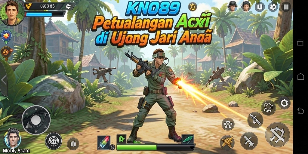 Tangkapan layar gameplay KNO89 menunjukkan aksi mendebarkan di arena pertempuran.