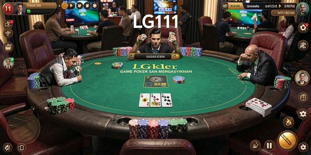 Screenshot gameplay Poker LG111 yang menarik dan kompetitif.