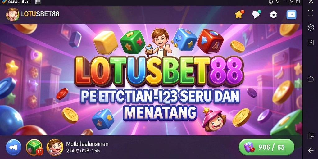 Screenshot LOTUSBET88 menampilkan gameplay Match-3 yang seru dan penuh warna.
