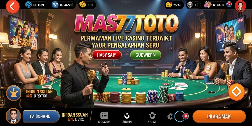 Gameplay seru dan interaktif di MAS77TOTO Live Casino.