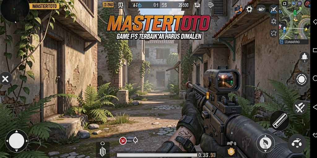 Screenshot menunjukkan aksi seru gameplay FPS MASTERTOTO.