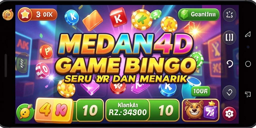 Tampilan gameplay seru di MEDAN4D dengan kartu Bingo yang bersinar.