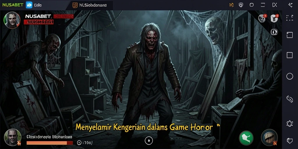 Tampilan gameplay NUSABET yang mendebarkan dan menakutkan.