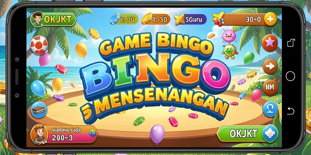 Screenshot gameplay OKJKT yang menampilkan keseruan bermain Bingo.