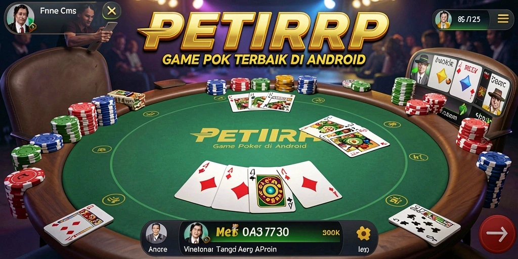 Tampilan gameplay seru dan menegangkan di PETIRRP poker.