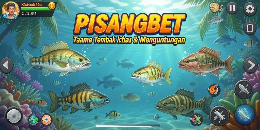 Tampilan gameplay seru PISANGBET saat menembak ikan.