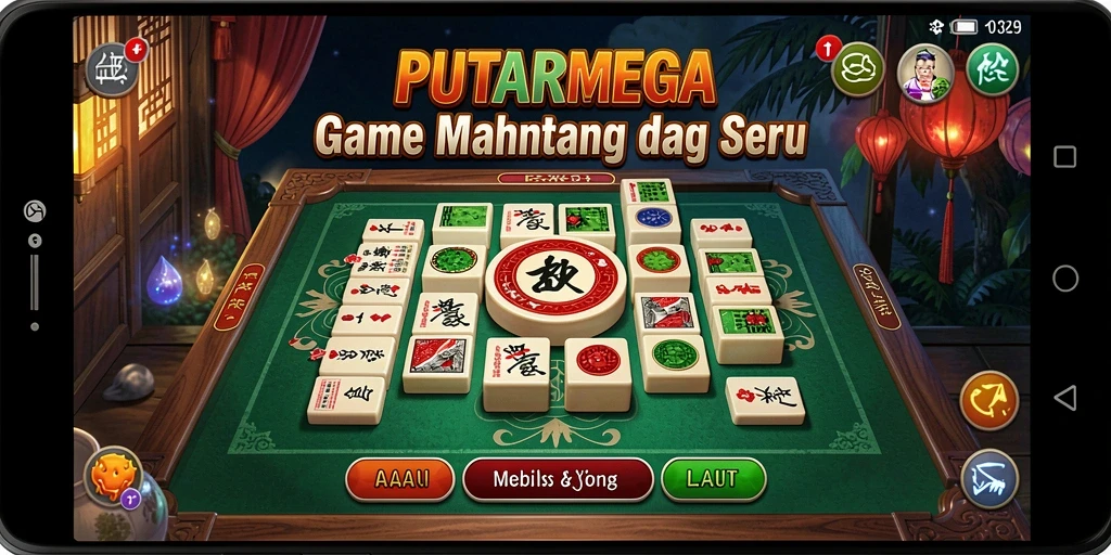 Tampilan gameplay PUTARMEGA yang seru dan menantang di Mahjong.