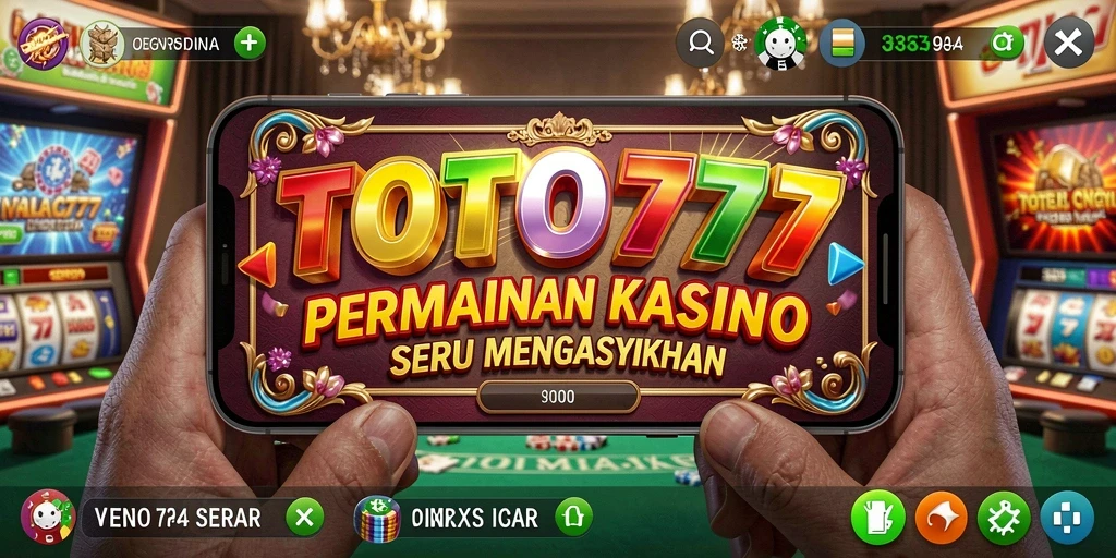 Tampilan screenshot utama TOTO777 yang menunjukkan gameplay kasino yang mendebarkan.
